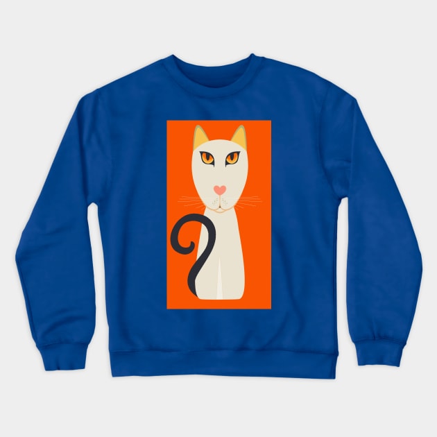 CAT WITH QUESTION MARK TAIL #2 Crewneck Sweatshirt by JeanGregoryEvans1